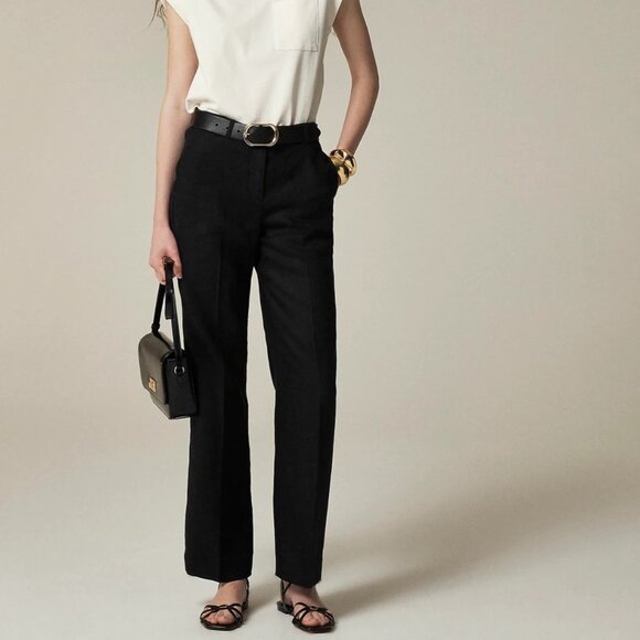 J. Crew Harbor Pant in Linen Black (Flaw) - Picture 1 of 5